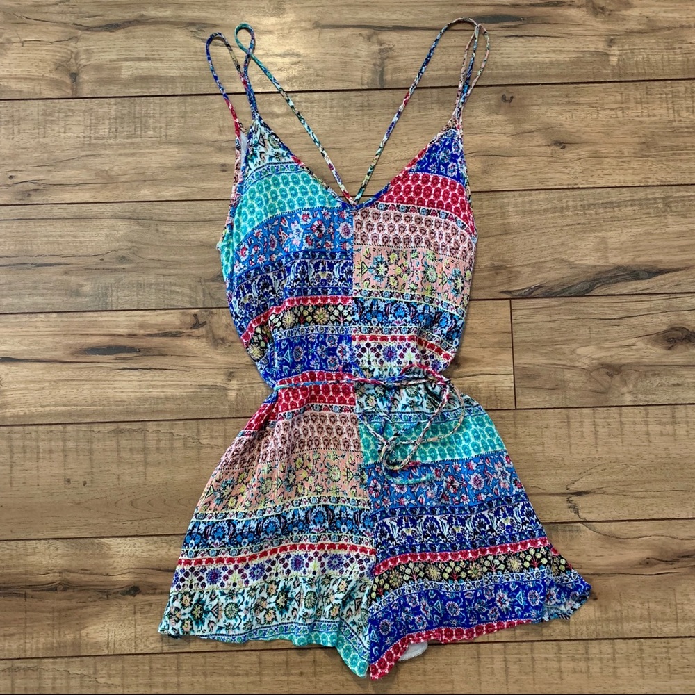 ❗️SOLD❗️Lush Multi-Colored Romper - S